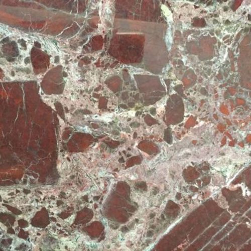 Piedra natural mármol con aspecto seductor de colores rojizos y blancos ROJO LEPANTO