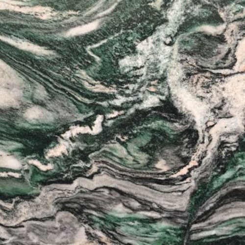 Piedra natural mármol con ondas de color verdoso VERDE LAPONIA