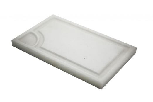 Plato de mesa para separar líquidos rectangular de Mármol Blanco CIRRUS